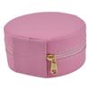 Caja de Almacenamiento de Joyería Portátil de Cuero con Patrón de Cruz Rosa para Anillos, Aretes, Lápiz Labial, Regalos Promocionales