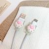 Adecuado para Apple Iphone15/14Pro Cable de Datos para Carga de Teléfono Móvil Cubierta Protectora Dispositivo Rectangular Creativo para Morder Cables