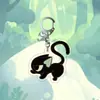 Chaveiro Periférico de Filme e Anime Acrílico Fosco Dupla Face Pingente para Mochila Escolar de Estudante Gatinho Fofo Luo Xiaohei