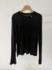 Camiseta com Toque de Pele Macia NudeLyocell, Seda, Lã Gola Redonda Manga Longa Camisa Base para Mulheres, 26 Outono Cor Sólida Top