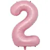 Globo digital de película de aluminio de 32 pulgadas 0-9 caramelo rosa perlado globo de película de aluminio decoración de fiesta de cumpleaños globo