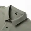 Traje de Polo sin Costuras de Seda Helada Fresca de Verano para Hombres Ropa para Padres de Mediana Edad y Mayores Casual de Negocios Pantalones Cortos de Manga Corta Dos