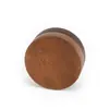 Cenicero de Madera Maciza, Acero Inoxidable, Estilo Chino de Alta Gama, para Hogar, Hotel, Restaurante, Madera de Acacia, con Tapa, Cenicero Redondo