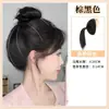 Postizo de piel de pomelo de corona alta con parte superior voluminosa, moño y almohadilla para coleta, peine para el cabello
