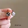 Pendientes Retro de Terciopelo con Estampado de Leopardo para Mujer Otoño e Invierno, Pendientes de Alta Gama, Modernos y Exagerados, Lujo Accesible Elegante, Pendientes con Cierre de Plata de Ley 925