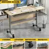 Mesa simples para quarto, escrivaninha retangular, mesa de escritório moderna, mesa para estudo em casa com rodas, mesa de computador