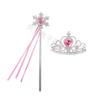 Venda Direta de Fábrica Conjunto de Tiara de Fada Coroa Diamante Brilhante Plástico Galvanizado Varinha Mágica Cristal Pedras Preciosas Princesa
