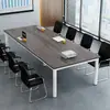 Mesa de conferência, mesa longa, mesa de escritório retangular moderna e simples, mesa de negociação, mesa longa, bancada de trabalho, mesa de treinamento de funcionários