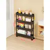 Prateleira de Armazenamento para Porta, Prateleira de Armazenamento para Espaços Estreitos, Armário de Armazenamento Ultrafino de Chão, Carrinho de Banheiro, Prateleira Organizadora Ultrafina