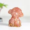 [Teddy de Vestir] Enfeites de filhote de vestir Desktop adoráveis decorativos produção de resina e cristal natural