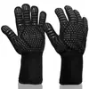 Comércio Exterior Cauda Alta Temperatura Resistente Luvas de Churrasco Forno Especial Assamento Anti-escaldamento Corda Anti-óleo Splash Luvas de silicone engrossado