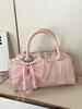 Bolso de Mano Retro Transfronterizo Tipo Boston para Mujer Modelo Nuevo 2026 Textura de Alta Gama de Nicho Bolso Cruzado Versátil Tipo Almohada