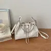 Bolso Bandolera Acolchado con Cadena Estilo Chanel para Mujer, Bolso Cubo Nuevo de Verano 2026 con Cordón, Bolso de Mano para el Trabajo, Bolso de Hombro