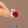 Vintage Metal Fofo Pequeno Clipe de Garra Strass Pérola Grampo de Cabelo Rabo de Cavalo Alto Grampo de Cabelo Amor Clipe Tubarão de Alto Senso Adorno de Cabeça