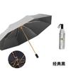 Sombrilla Antisolar Plata Titanio Doble Capa Paraguas Avanzado Uso Dual Soleado y Lluvioso Plegable Ultravioleta Tri-plegable Sombrilla Solar Personalizable