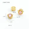 Folheado a ouro 18K14K, forte retenção de cor, cravejado com zircônia colorida, gato, caranguejo, estrela, espaçadores, pingente, acessórios para joias DIY