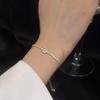 Pulseira Flash Diamond Zircônia Extraível Ajustável Exquisita Leve Luxo Micro-incrustada Cristal de Zircônia Pulseira Quadrada Dourada Zircônia