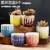 Vaso de Flor Suculenta Cerâmica Preço Especial Liquidação Esmaltado Tamanhos Grande e Pequeno Simples Pastoral Mesa Vasos de Barro Respirável Plantas Leede Estoque