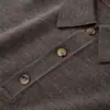 Camisa Polo Gruesa de Cachemir 100% Puro, Tejida Fina de Terciopelo Baicai, Capa de Aire, Manga Larga Lisa para Hombre, Negocios, Cachemir