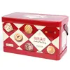 Fabricante Produce Latas Portátiles para Alimentos, Latas Navideñas de Doble Capa, Cajas Rectangulares de Lata para Galletas y Empaques Personalizados