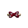 Estilo Blancanieves de Moda Lazo de Pedrería Corbata de Lazo Cartoon Japonés y Coreano Gato Kitty Lindos Accesorios para Uñas