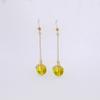 Colgante de Bola Transparente Nicho Pendientes Elegantes de Alta Gama Pendientes de Cristal de Color para Mujer Pendientes Largos Pendientes Nuevos