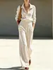 Conjunto de Suéter Pulóver Sencillo de Color Sólido con Media Cremallera y Pantalones de Pierna Ancha para Mujer, Nuevo Estilo Retro de Otoño e Invierno Transfronterizo Europeo y Americano 2026