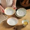 Kawashimaya Bol de Cerámica Japonés para el Hogar Nuevo Estilo 2022 Particularmente Hermoso Bol para Arroz Plato Platos Vajilla Set