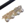 Accesorios de Plata S925 Aretes de Lazo con Perlas de 10-11mm en Colores Amarillo y Blanco Sin Cuentas