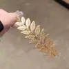 Grampo de Cabelo Folha de Ouro Simples Versátil Clipe Lateral Franja Grampo de Cabelo Acessório de Cabelo Ornamento de Cabelo Feminino