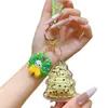 Pingente de Celular Dourado Árvore de Natal Chaveiro de Ouro Puro 999 Decoração de Bolsa Evento Pequeno Presente Atacado Folha de Ouro