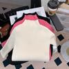 [Pronta Entrega] Tricô Gola Alta Meia Estilo Coreano para Meninos e Meninas, Camiseta Básica Novo Estilo Outono e Inverno 2025 para Crianças