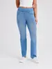 Pantalones Vaqueros de Estilo Nuevo Transfronterizo Europeo y Americano con Bigotes de Gato, Ajustados, de Cintura Alta, Adelgazantes, Levanta Glúteos, con Bolsillos, para Fitness Casual para Mujer