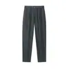 Nuevos Pantalones Elegantes Ajustados Estilo Retro Americano para Hombre 2025, Otoño Cómodos Versátiles Pantalones de Traje Negros Ajustados