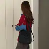 Bolsa Tote Deportiva Meishan Estilo Japonés para Exteriores Viajes Diaria Almacenamiento Simple Unisex para Viajes al Trabajo Hombro Cruzada Casual