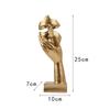 Escultura de figura abstrata de luxo moderno em estilo europeu de 25 cm, ornamentos de resina, artesanato, decoração de entrada para sala de estar