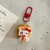 Llavero Colgante de Gato Sándwich 3D de Dibujos Animados Lindo Accesorio Decorativo para Bolsos de Niña Pequeño Regalo para Mejores Amigas