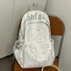 Nova mochila com estampa de estrelas estilo coreano, um design moderno e estiloso, perfeita para estudantes do ensino médio, e uma mochila versátil de grande capacidade