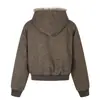 Chaqueta Corta de Algodón con Solapa Retro Americana para Hombre y Mujer Otoño Invierno Nueva Gruesa Cálida Holgada Casual Versátil Abrigo de Algodón Ropa de Abrigo