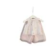 ¡Polvo cereza para vestido crema familiar! Traje de chaleco bordado dulce de estilo chino nuevo para niña, pantalones de pierna recta, moderno