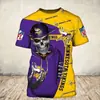 Camiseta Masculina 2023 Estação Independente Europeia e Americana Amazon Time de Rugby NFL Moda Masculina Esportiva Camiseta de Manga Curta