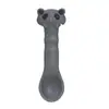 Colher de Silicone para Lata de Pet Abridor de Lata Colher para Alimentar Gato Colher para Misturar Tampa Conservadora de Lata Colher para Alimentar Gato