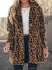 2024 Europa y Estados Unidos Amazon otoño e invierno nuevo estampado de leopardo temperamento moda abrigo suelto de temperamento de piel sintética de conejo para mujer