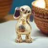 Moda Coreana Europea y Americana Aleación Pedrería Broche de Cachorro Exquisito Versátil Joyería Pin para Traje Abrigo de Hombres y Mujeres