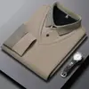 Camiseta de Manga Larga de Otoño para Hombre, Estilo Papá, Falso Dos Piezas, Nuevo Casual de Negocios, Camisa Base de Cuello Campana para Hombres de Mediana Edad