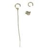 Pendientes Geométricos con Borlas Europeos y Americanos Transfronterizos Más Vendidos, Clips para Cartílago de Oreja de Doble Línea Geniales, Diseño de Nicho, Pendientes de Estilo Lujo Ligero