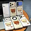 Funda de teléfono Rilakkuma de lunares adecuada para Apple 17 Pro Max, lindo diseño de dibujos animados, compatible con Huawei, Xiaomi, 17 y Vivo, con ventana de visualización grande