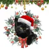 Suministro transfronterizo Colgante acrílico Gato Negro Decoración divertida de Halloween Accesorio para fiesta de disfraces festivo