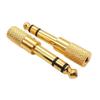 Adaptador de 6.5 a 3.5 micrófono micrófono audífono orificio hembra de 3.5 mm a conector de audio macho de 6.35 mm pequeño a grande