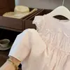 [Tian Xiaosi] Ropa Infantil para Niñas Estilo Verano 2026 Mangas Voladas Lazo Dulce Vestido de Princesa Vestido Camiseta sin Mangas para Bebé Niña